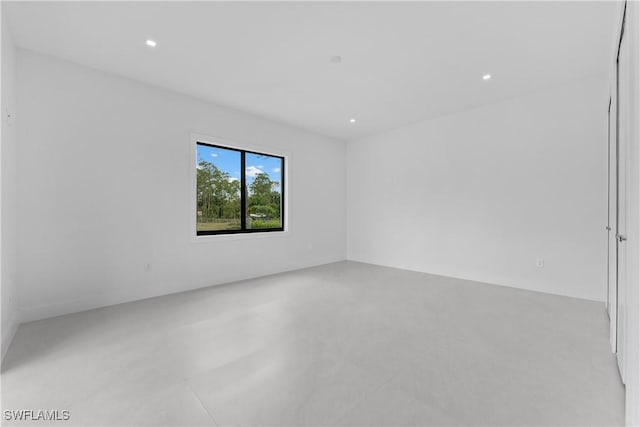 view of spare room