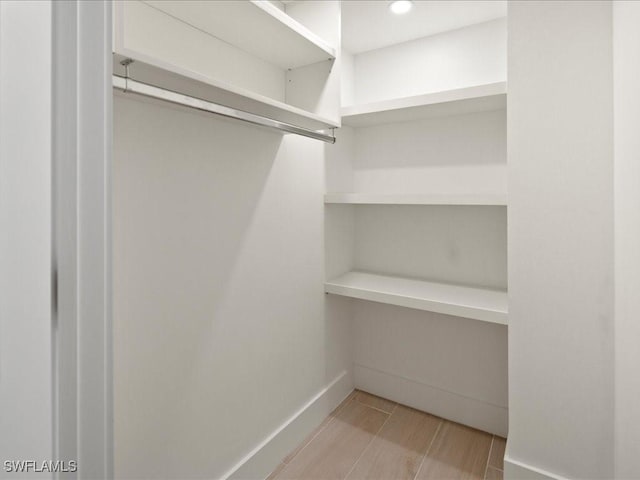 view of walk in closet