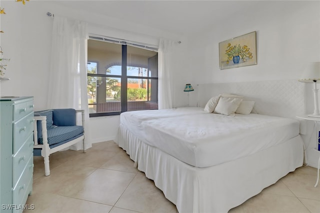 view of tiled bedroom