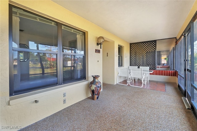 view of sunroom