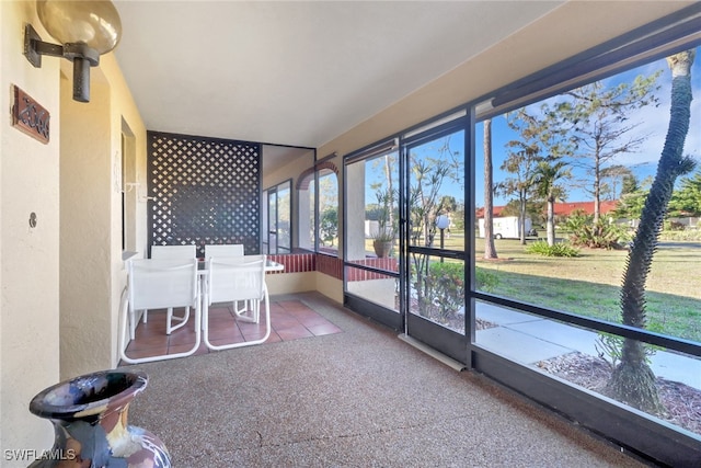 view of sunroom / solarium