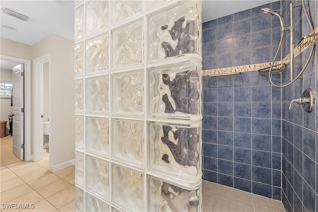 1538 Wilton Ln, Sanibel, FL 33957 - bathroom with visible vents, toilet, tile patterned flooring, and walk in shower