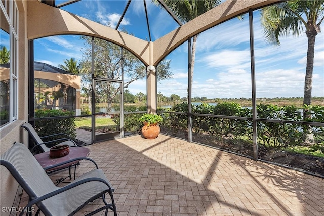 view of sunroom