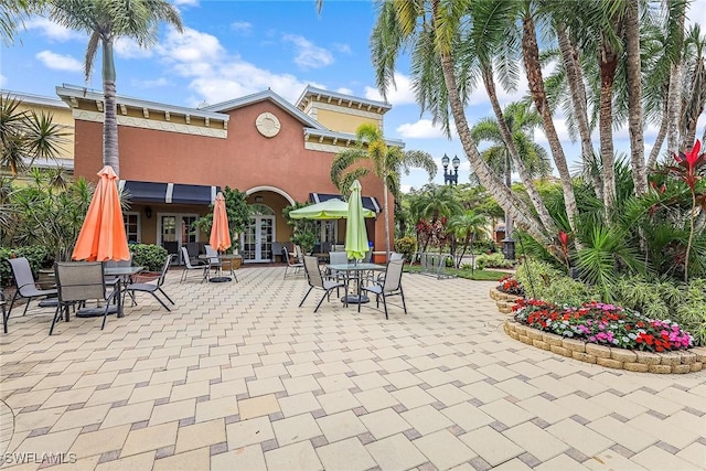 view of patio with french doors