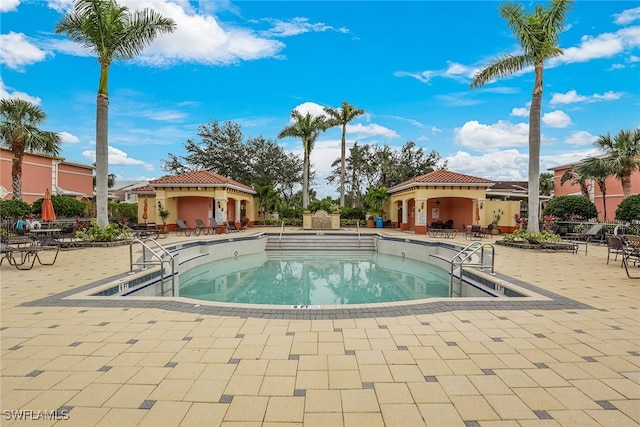 view of pool with a patio area