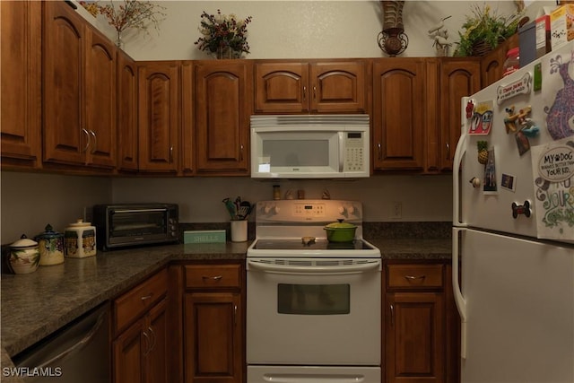 kitchen with white appliances