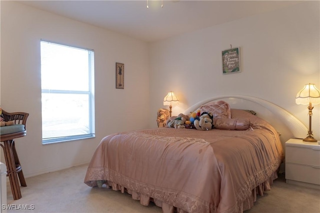 view of carpeted bedroom