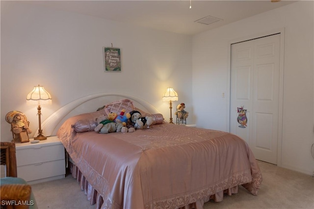 view of carpeted bedroom