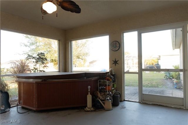 view of sunroom