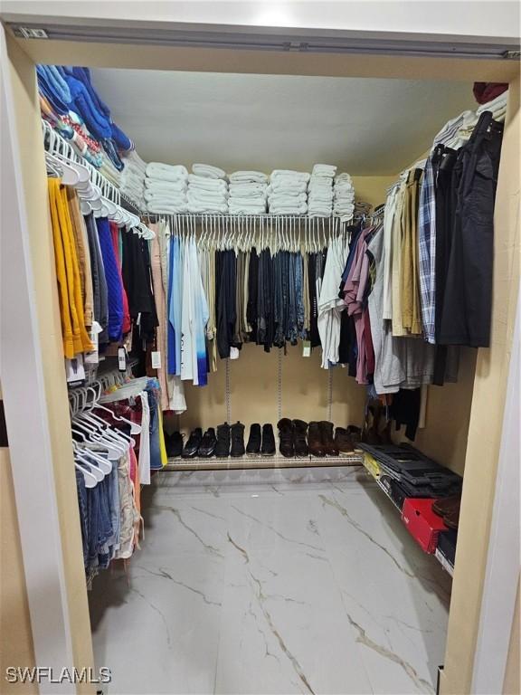 view of walk in closet