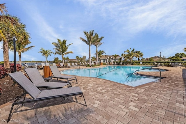 view of pool with a patio