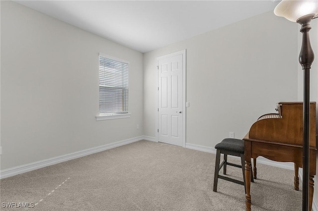 sitting room featuring carpet