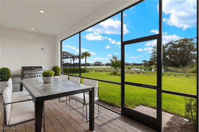 view of sunroom