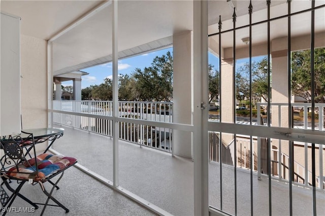 view of sunroom