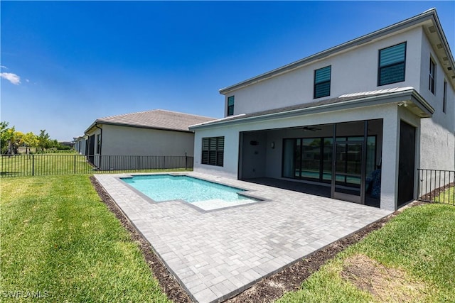 20341 Fair Oak Ln, Estero, FL 33928 - view of pool featuring a patio area and ceiling fan