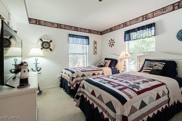 view of carpeted bedroom