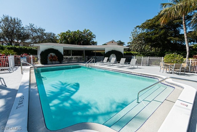 view of pool with a patio area