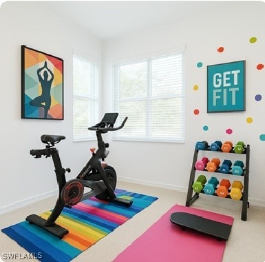 800 S Golf Dr Unit N205, Naples, FL 34102 - workout room featuring baseboards