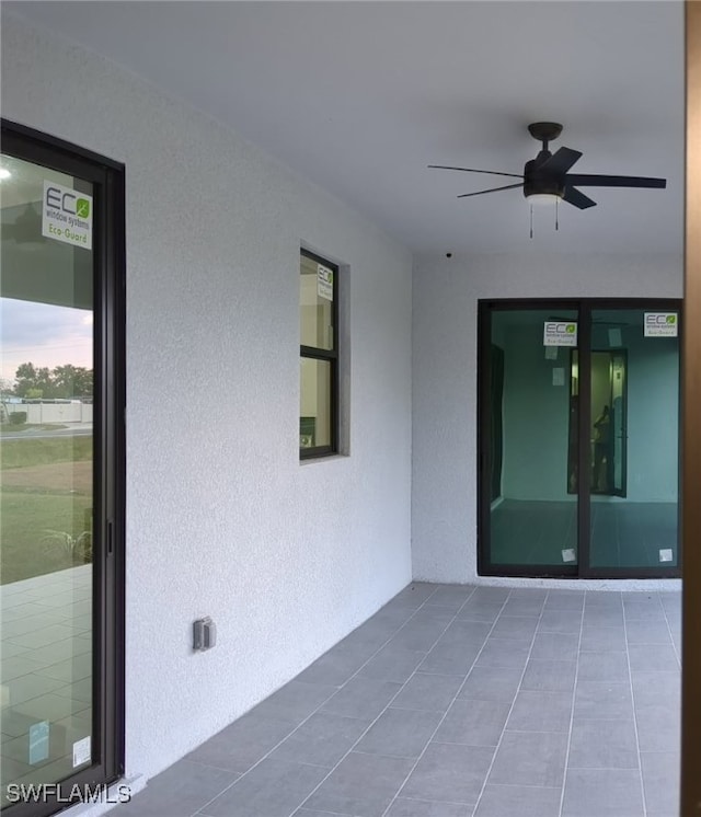 view of patio / terrace with ceiling fan
