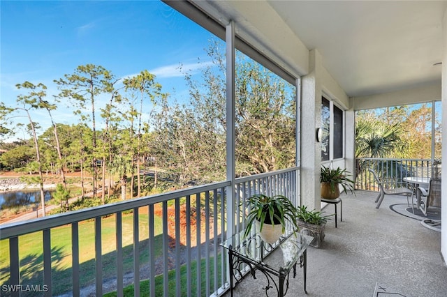 view of sunroom