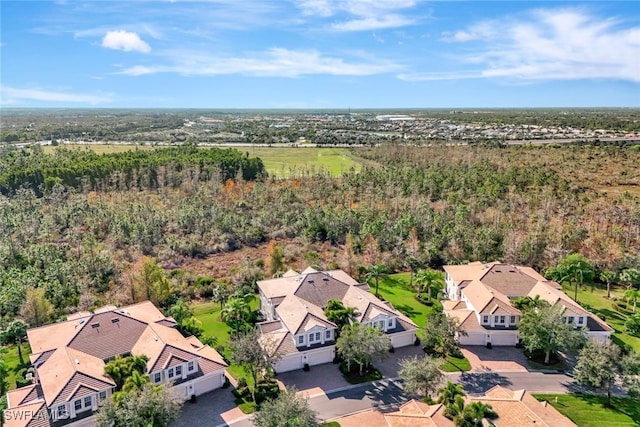 aerial view with a residential view