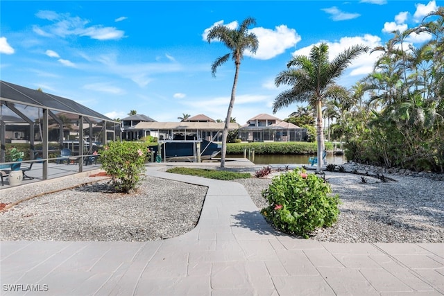 view of property's community featuring a water view