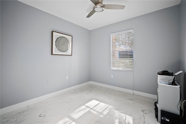 empty room with ceiling fan