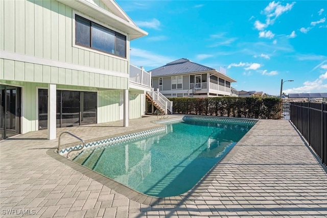 18292 Deep Passage Ln, Fort Myers Beach, FL 33931 - view of pool with a patio and stairway