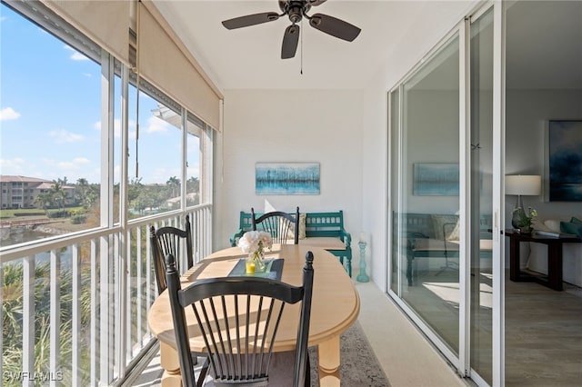 view of sunroom