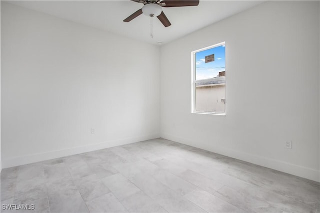 empty room with ceiling fan