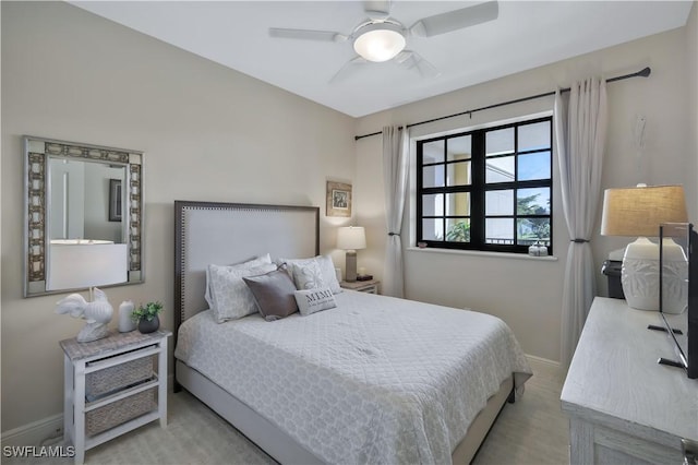 bedroom with ceiling fan