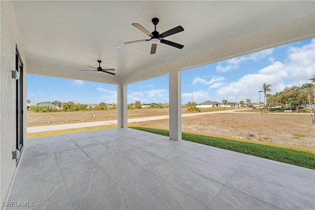 view of patio / terrace with ceiling fan