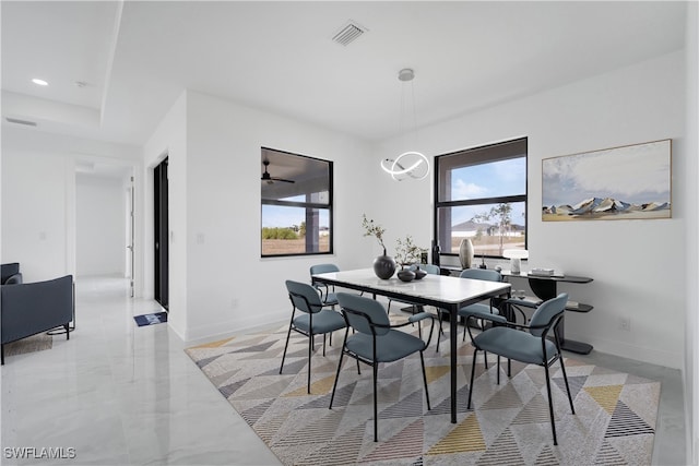 dining area with a healthy amount of sunlight