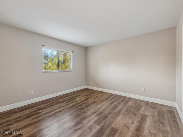 empty room featuring hardwood / wood-style floors