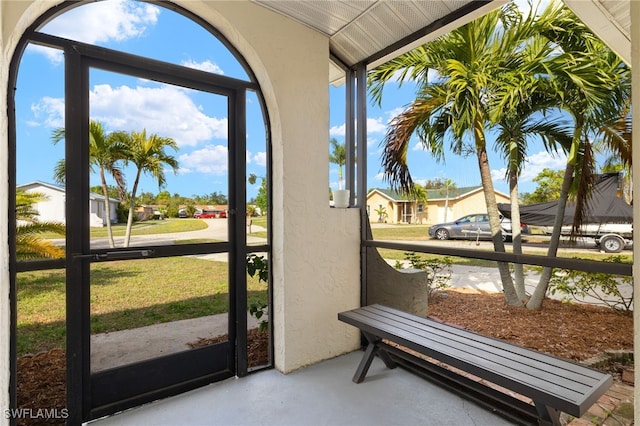 sunroom with a healthy amount of sunlight