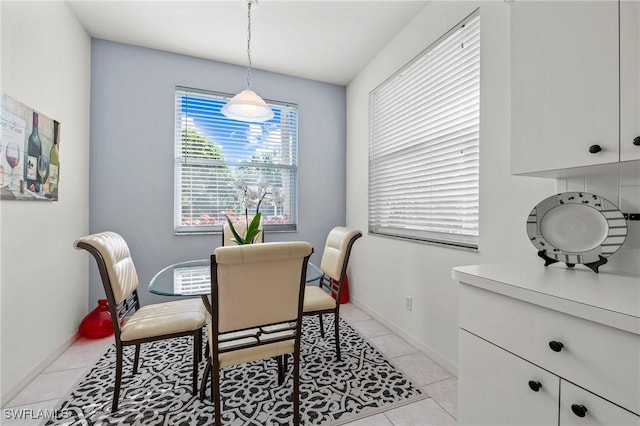 view of tiled dining area