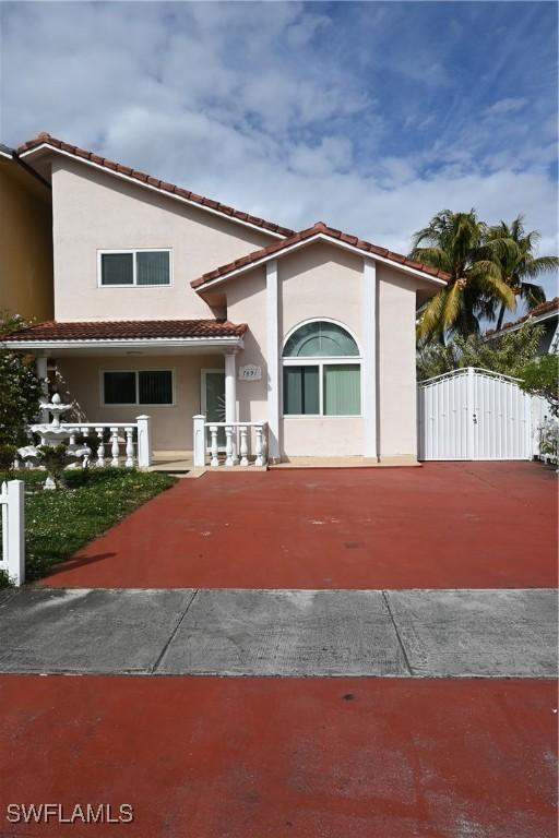 view of mediterranean / spanish house