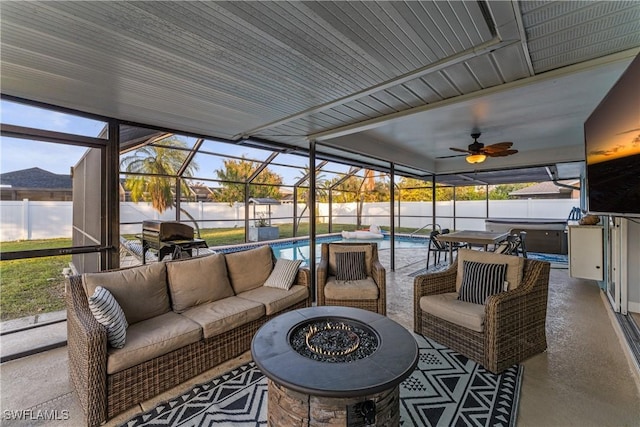 sunroom featuring a healthy amount of sunlight