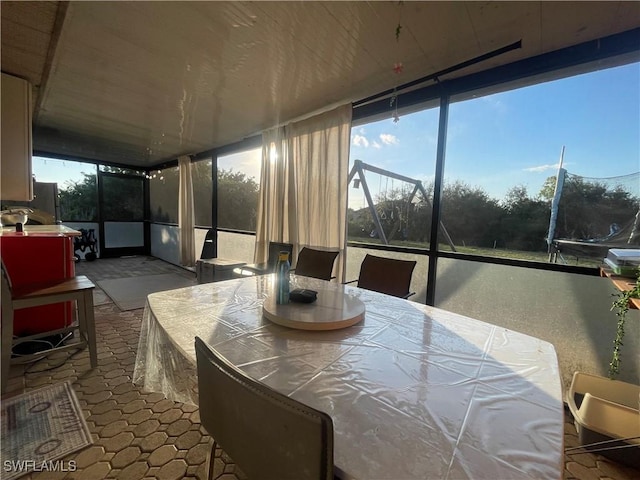 view of sunroom