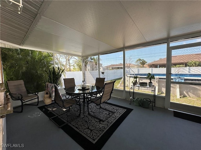 view of sunroom / solarium