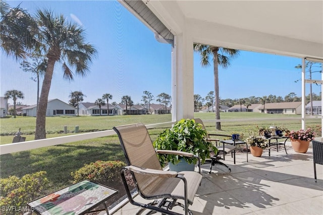 view of sunroom / solarium