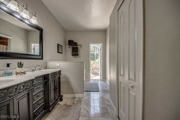 bathroom featuring vanity