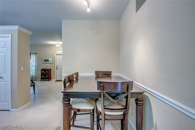 view of tiled dining area