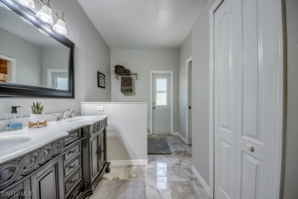 bathroom with vanity