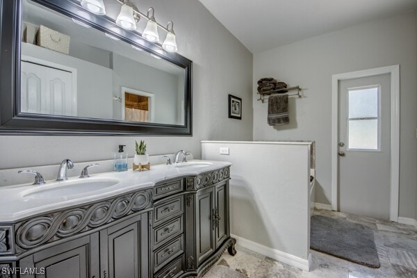 bathroom with vanity