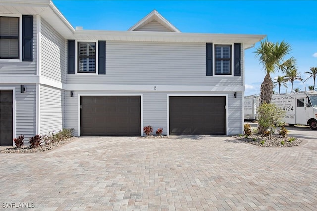 view of home's exterior with a garage