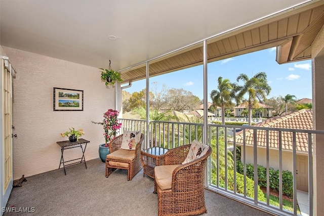 view of sunroom