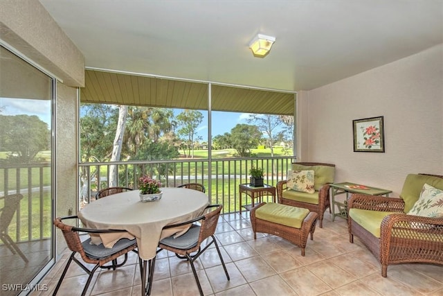 view of sunroom