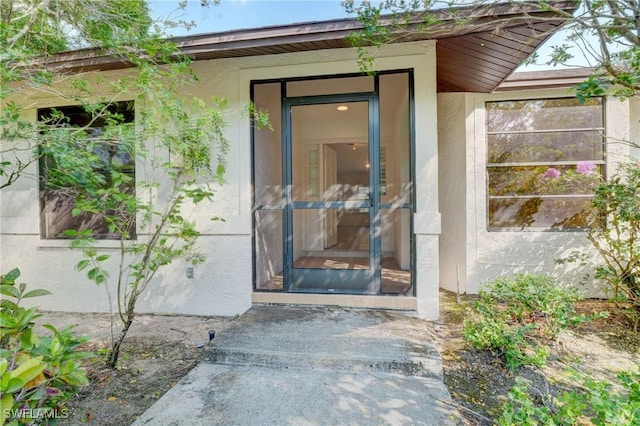 view of doorway to property