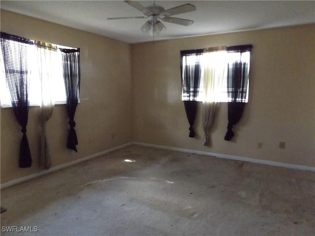 14 Richmond Ave N, Lehigh Acres, FL 33936 - carpeted spare room featuring a healthy amount of sunlight and ceiling fan